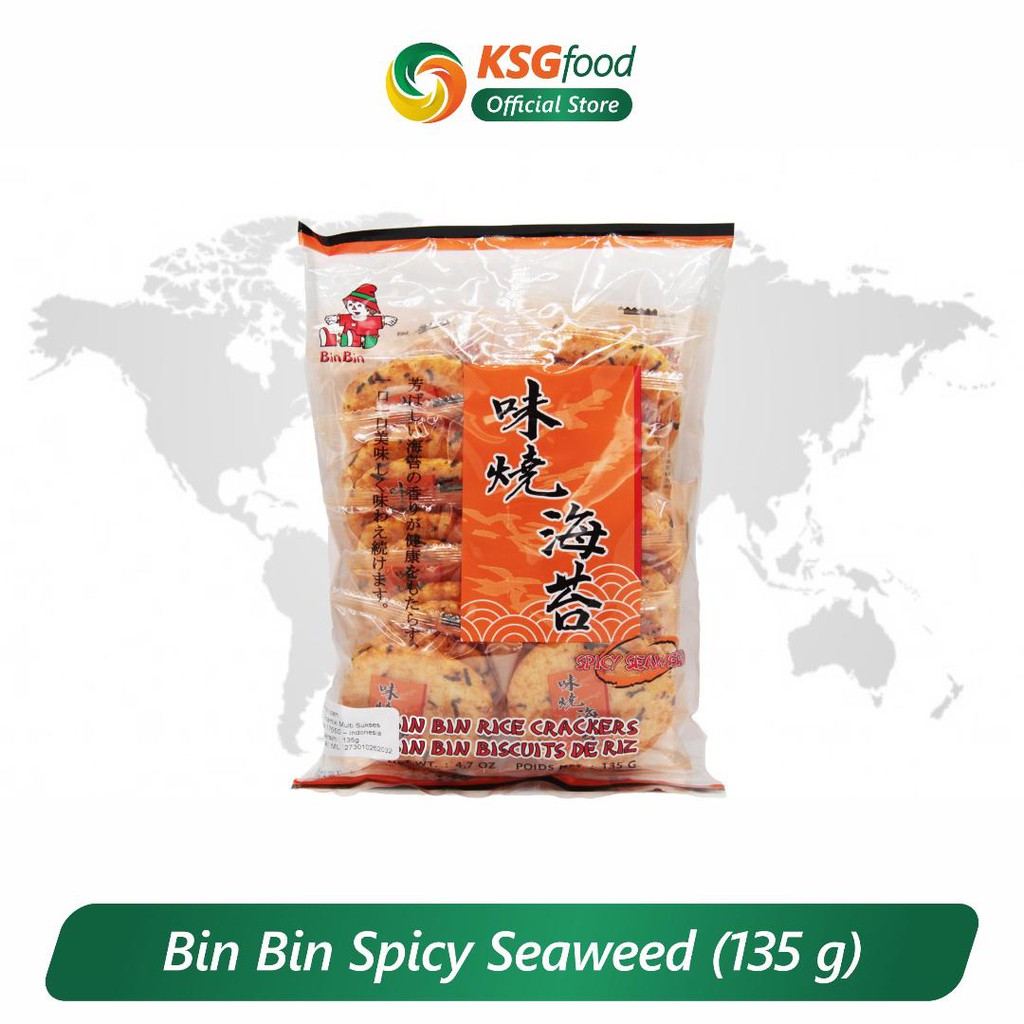Jual BIN BIN SPICY SEAWEED Rice Crackers Shopee Indonesia