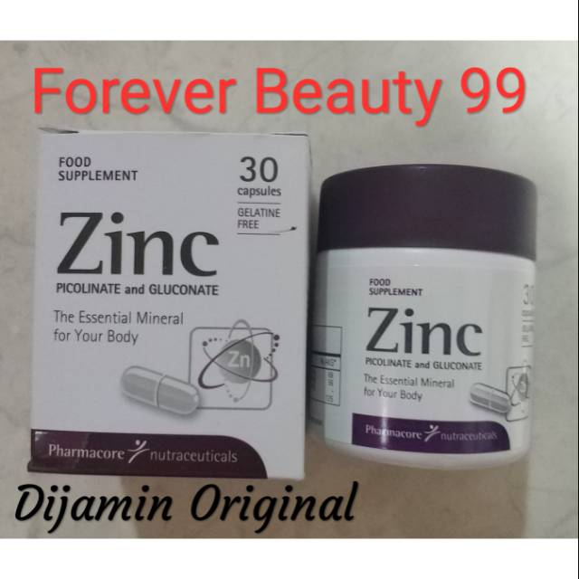 Jual Zinc picolinate & gluconate isi 30 & 60 kapsul suplemen zinc