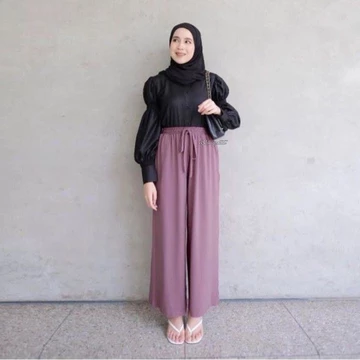Celana Kulot Panjang Wanita Pants Import Korea Daily Kulot Umbrella Muat Bb 140Kg Kulot Jumbo