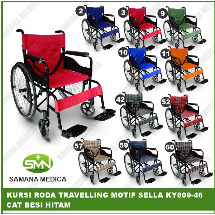 Jual Kursi Roda Travelling Motif Sella Ky Cat Besi Hitam