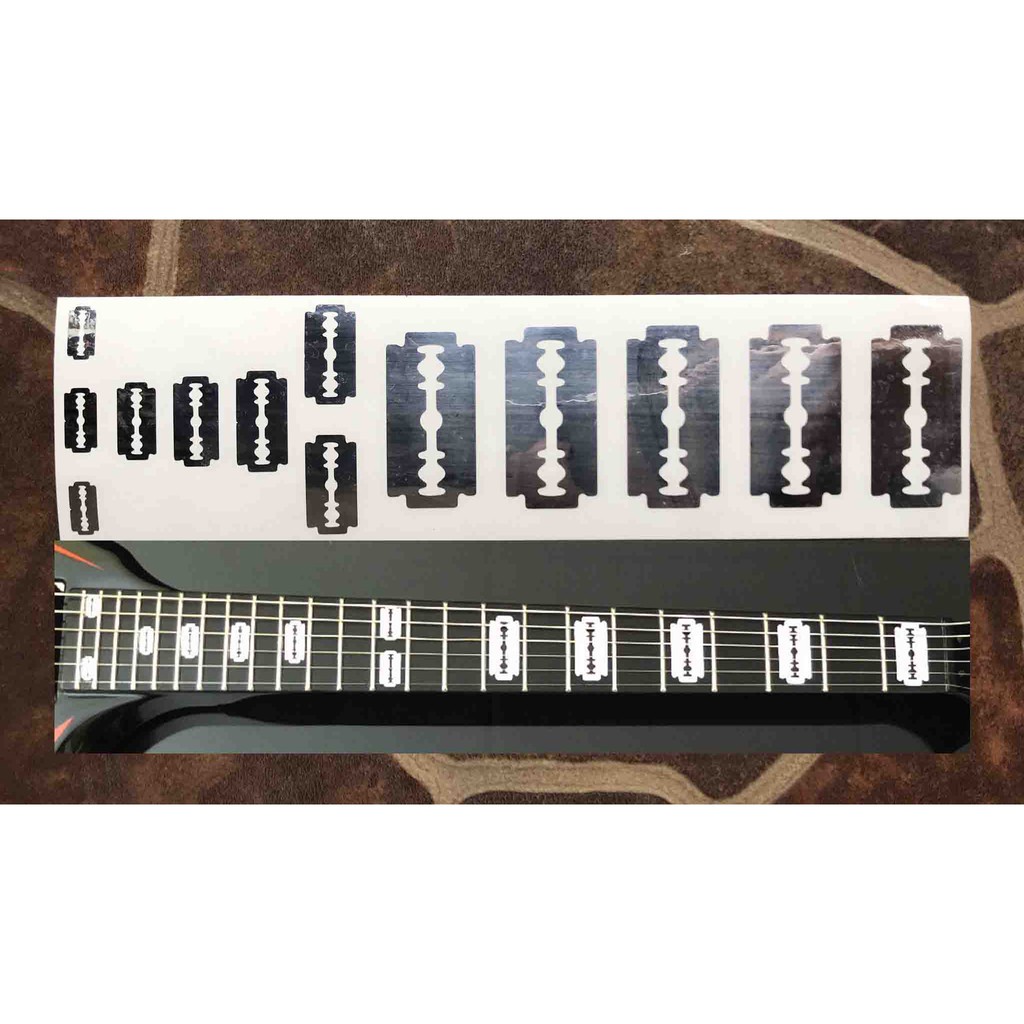 Jual Sticker Inlay Gitar Dean Dimebag Dime Razors Fretboard Silet ...