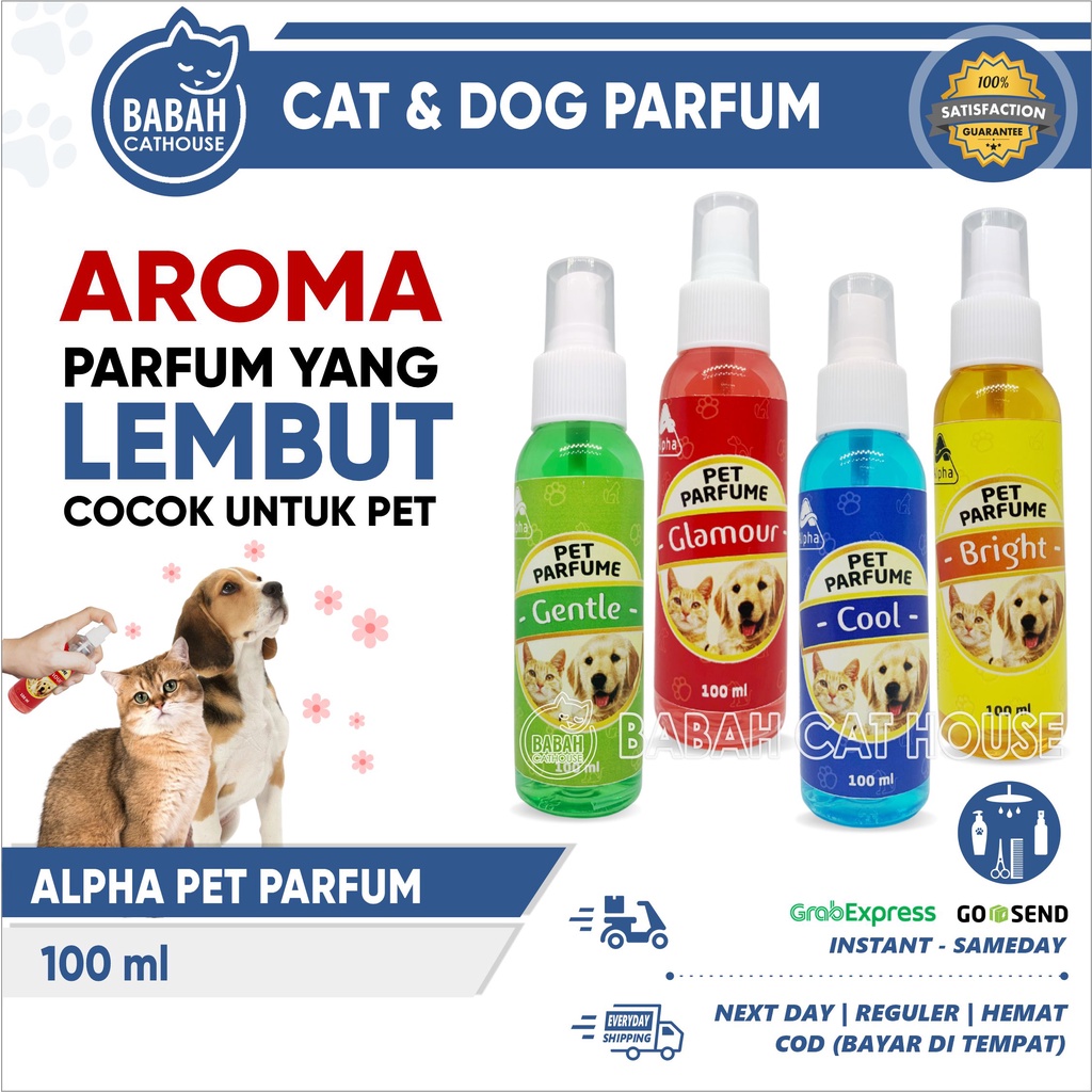 Jual ALPHA PARFUM Untuk Kucing Anjing Wangi Tahan Lama Cologne Murah