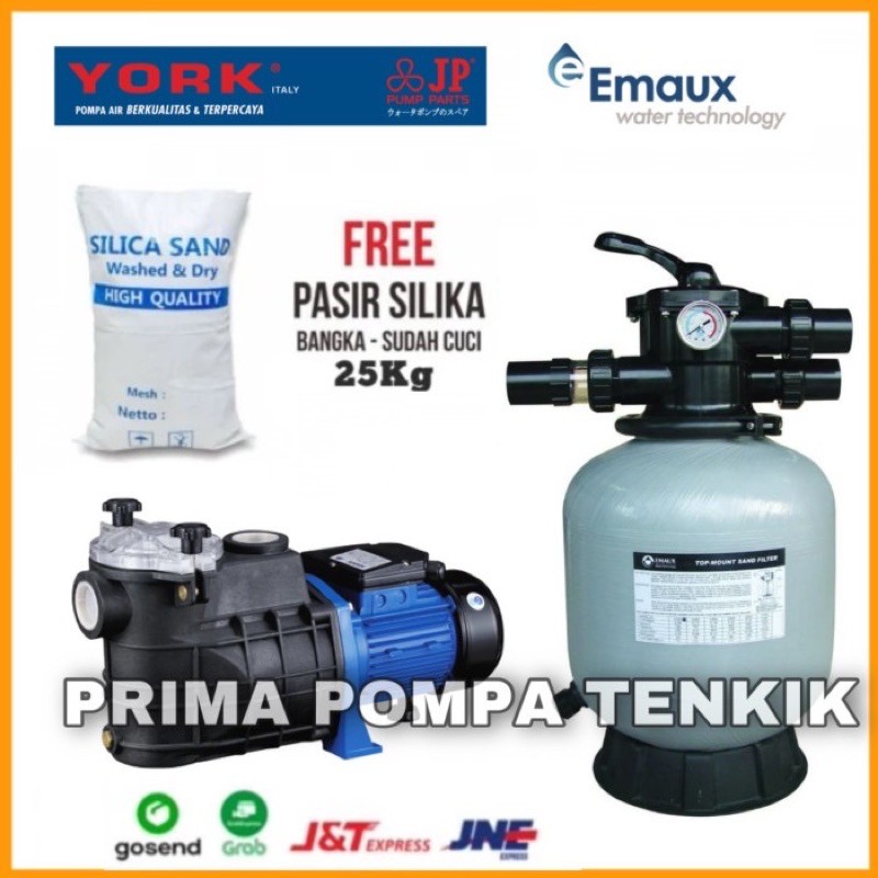 Jual Paket Pompa Kolam Renang 1 Hp + Sand Filter 16 Inch + Pasir Pompa ...