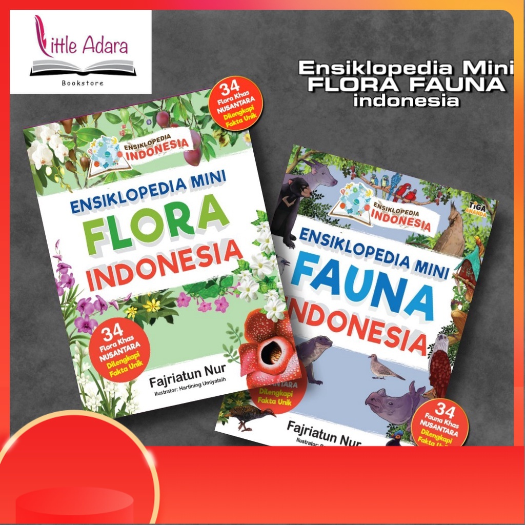 Jual Ensiklopedia Mini Flora Fauna Indonesia / Buku Certa Anak TK PAUD ...