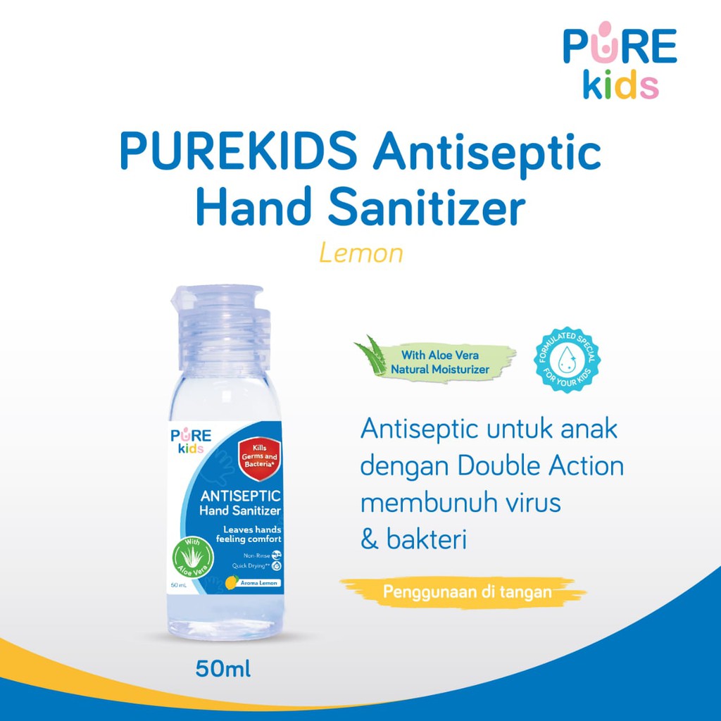 Jual PURE KIDS HANDSANITIZER / PURE BABY ANTISEPTIC HANDSANITIZER AMAN ...