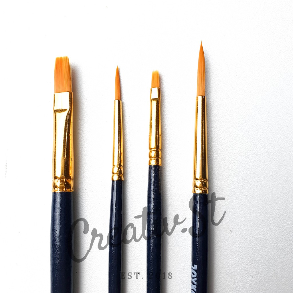 Jual JOYKO Kuas Lukis Art Paint Brush Set Round Flat Br-6 Br-10 ...