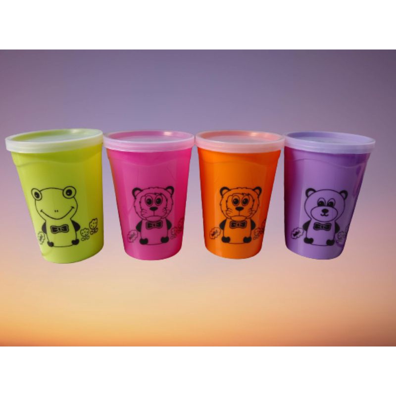 Jual Gelas Botol Jenifer Plastik Karakter Plus tutup Gambar Lucu dan ...