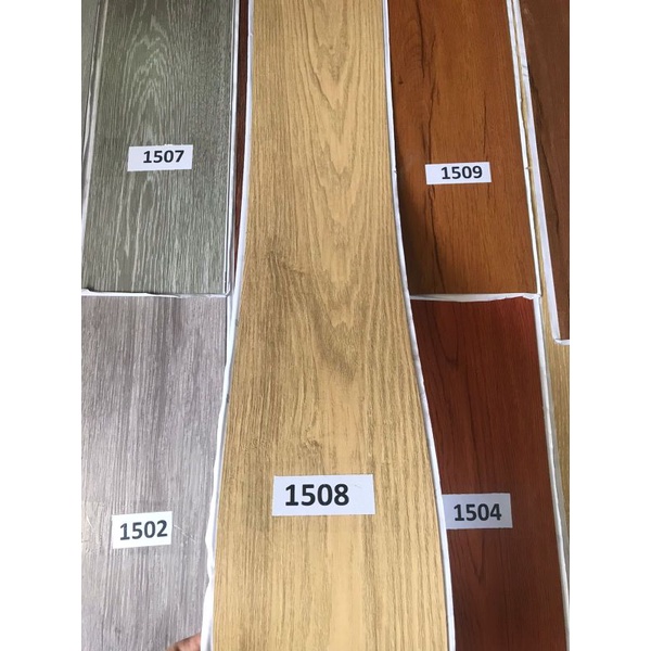 Jual lantai vinyl kayu/vynil lantai ukuran 45.5cm x 15.2cm tebal 2mm