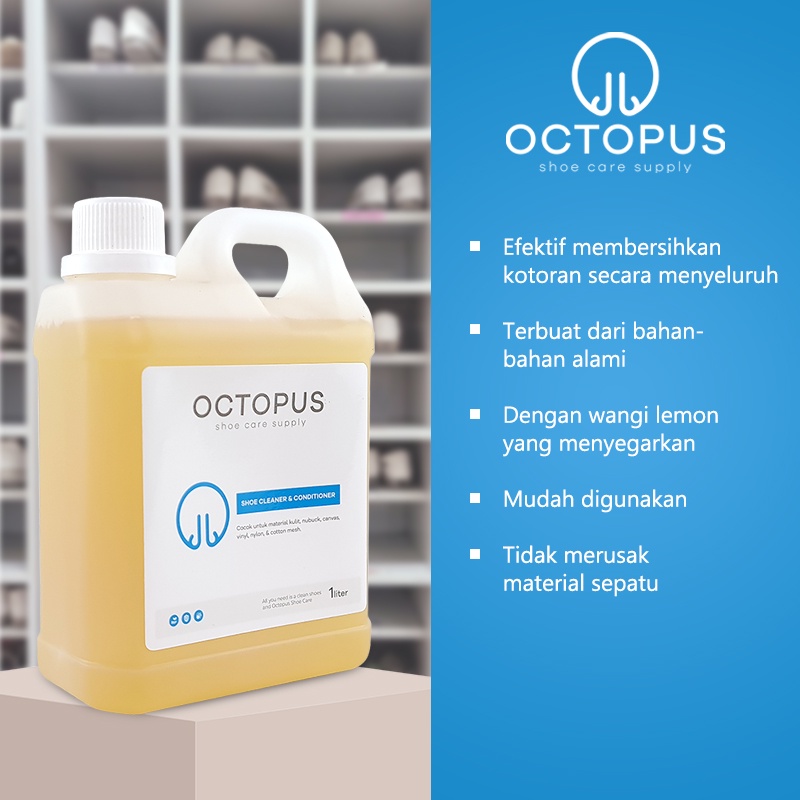 Jual Octopus Shoe Cleaner Cairan Sabun Cuci Pembersih Sepatu putih ...