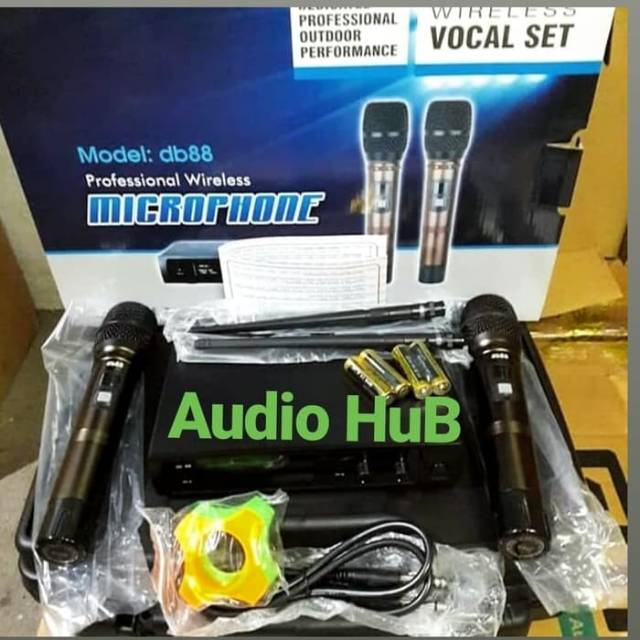 Jual MIC WIRELESS DBK DB88 MICROPHONE PEGANG DBK DB 88 FREE KOPER ...