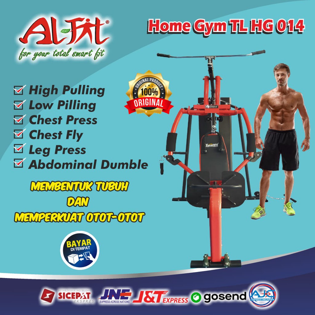 alat gym rumah dengan berbagai jenis latihan