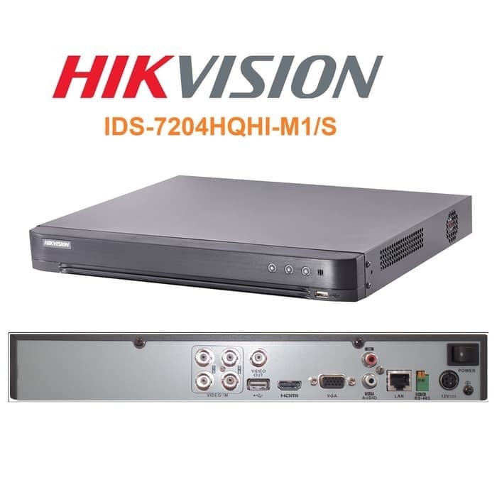 Hikvision Turbo HD IDS-7204HQHI-M1/S 4-Channel DVR – 2MP 1080P, 4K HDMI Output, Hik-Connect