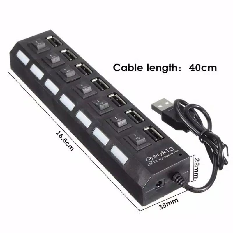 Jual USB Hub 4 Port On Off Kabel USB 4In1 7 Port Usb 7in1 Usb 2.0 Swith ...