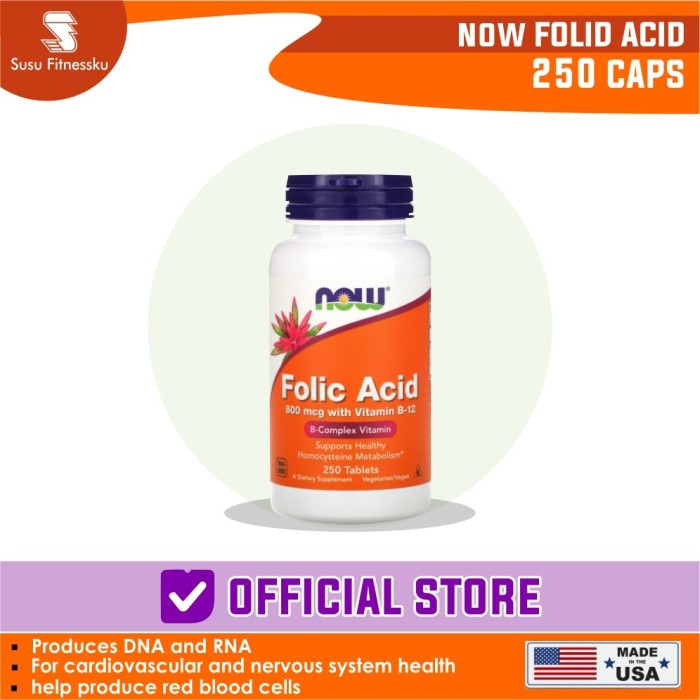 Jual Must Have Now Foods Folic Acid Mg With Vitamin B Mcg Tablet Asam Folat Termurah