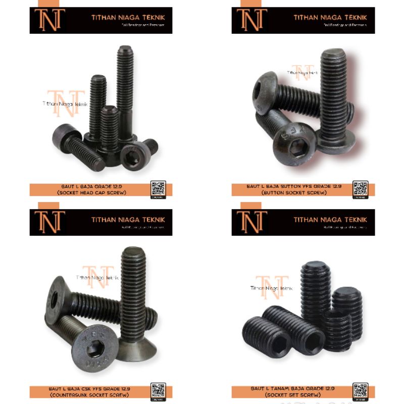 Jual M5x15 Drat 0.8 Baut L Baja Hitam Tipe L Button / L Screw / L CSK ...