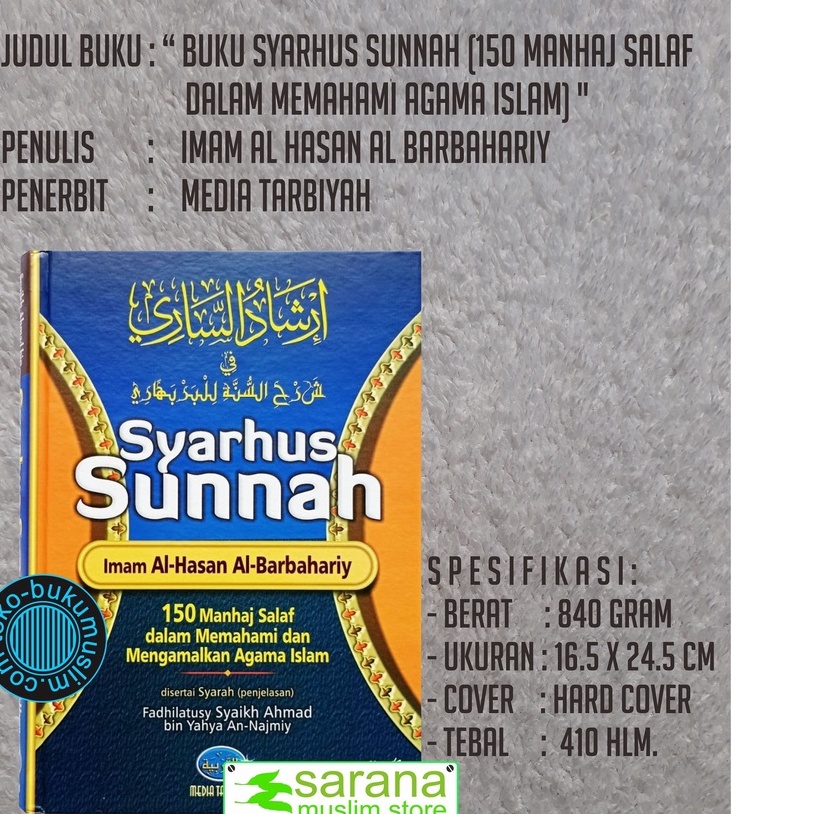 Jual BUKU SYARHUS SUNNAH (150 Manhaj Salaf Dalam Memahami Agama Islam ...