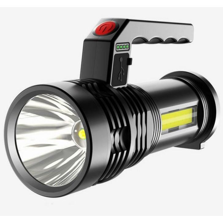 Jual COD Senter LED Cas Super Terang Jarak Jauh + COB 3 watt 4 Mode ...