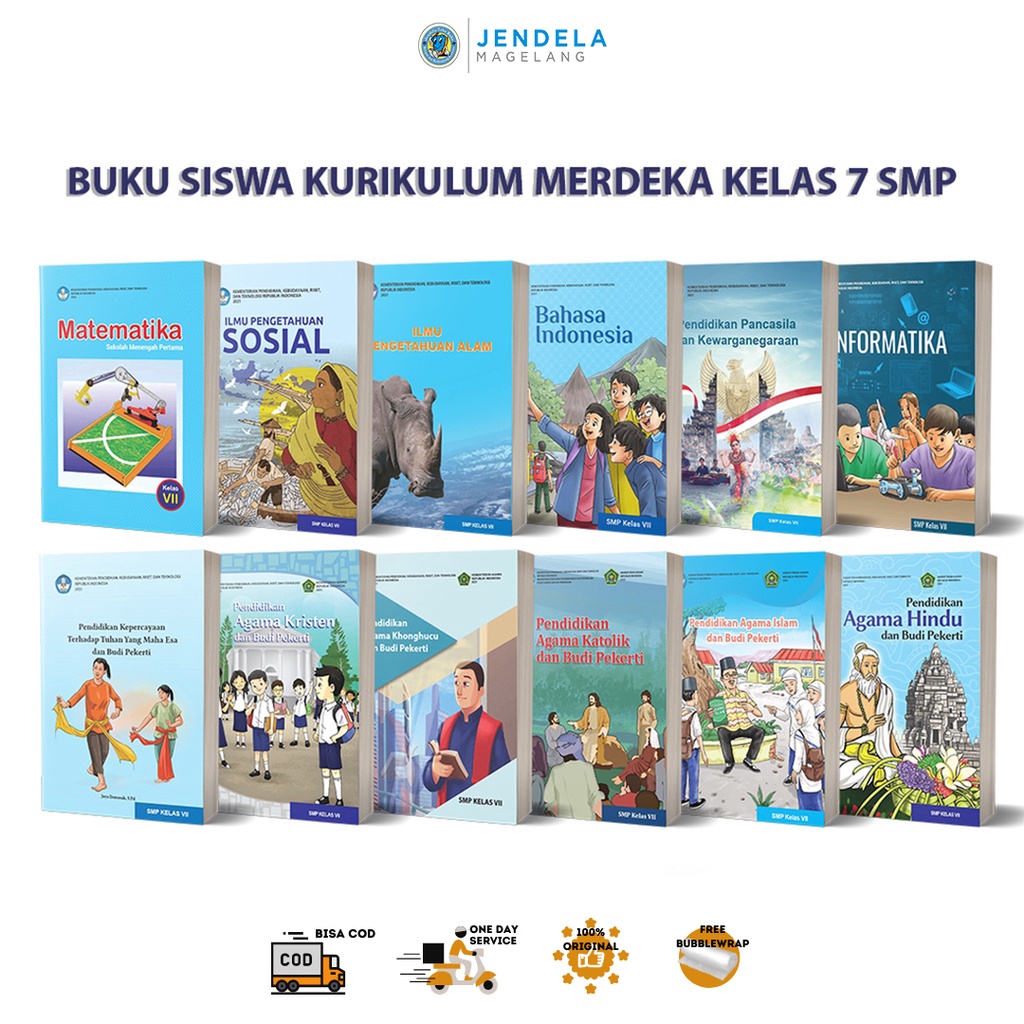 Jual Buku Paket SMP Kurikulum Merdeka Untuk Kelas 7 SMP Buku BSE (Buku ...