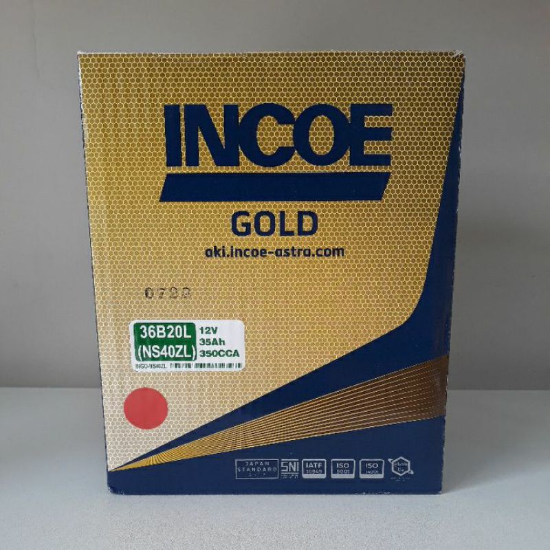 Jual Aki / Accu Mobil Toyota Agya, Ayla, Ertiga INCOE GOLD NS40ZL Aki