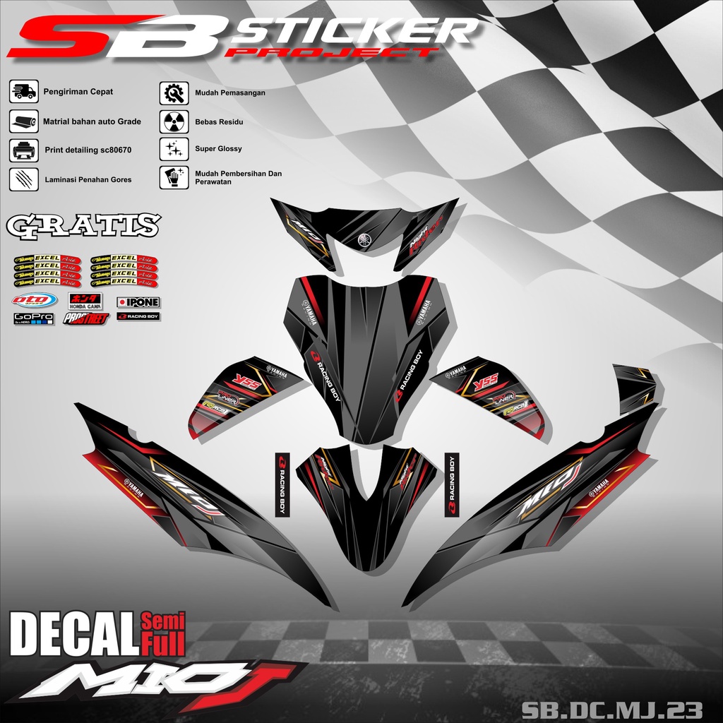 Jual DECAL FULL BODY MIO J 2012-2014 - DECAL STICKER FULL BLOCK YAMAHA ...