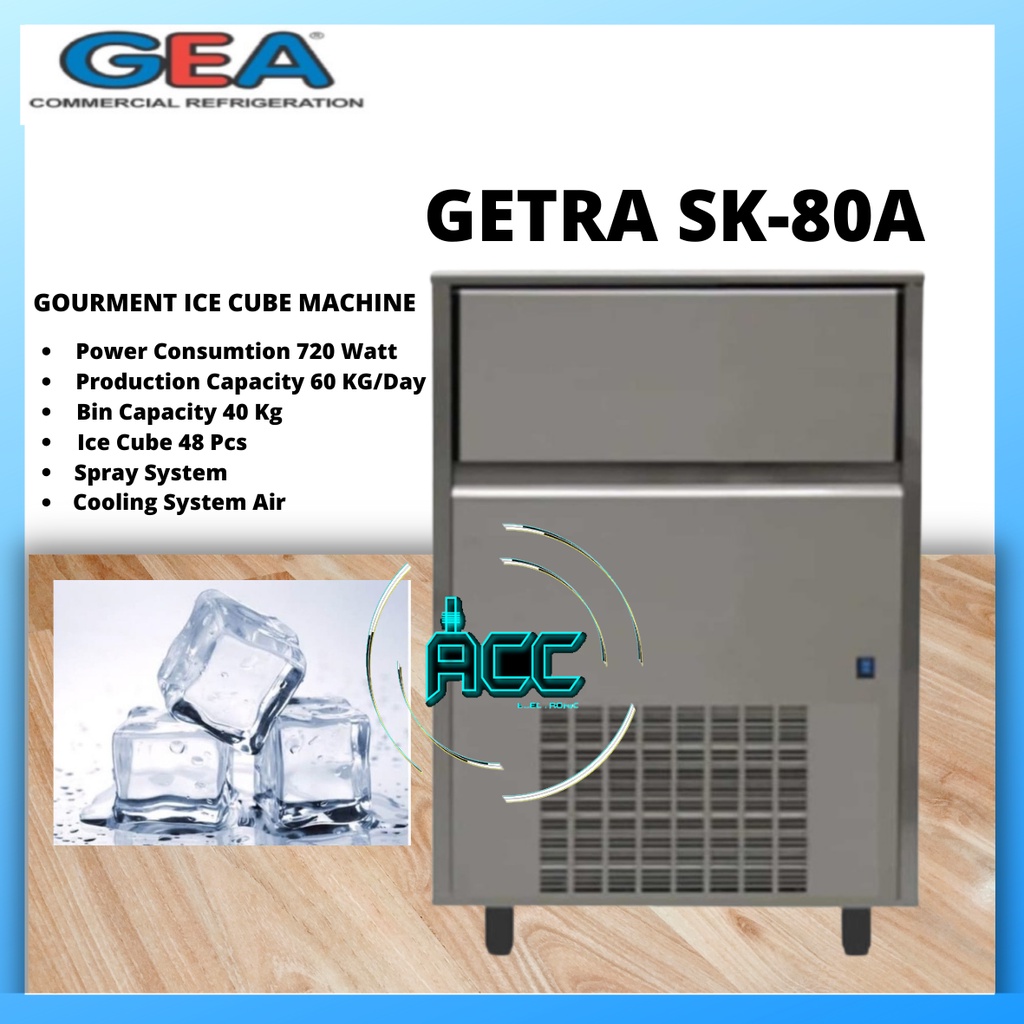 Jual GEA Gourmet Ice Cubes Machine / Mesin Pembuat Es Batu SK80A