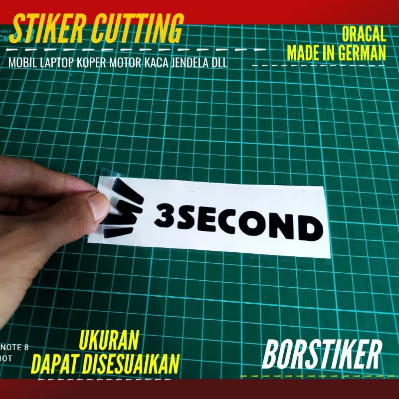 Jual STIKER 3SECOND | STICKER CUTTING BAHAN ORACAL CUSTOM LOGO | Shopee ...