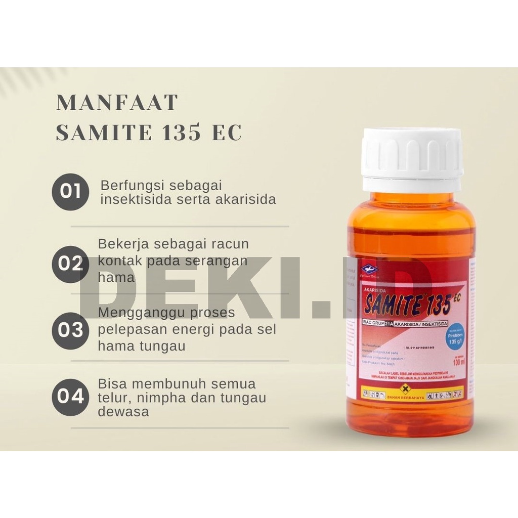 Jual Akarisida Samite 135 EC 100 ML Insektisida Kontak Pembasmi Hama ...