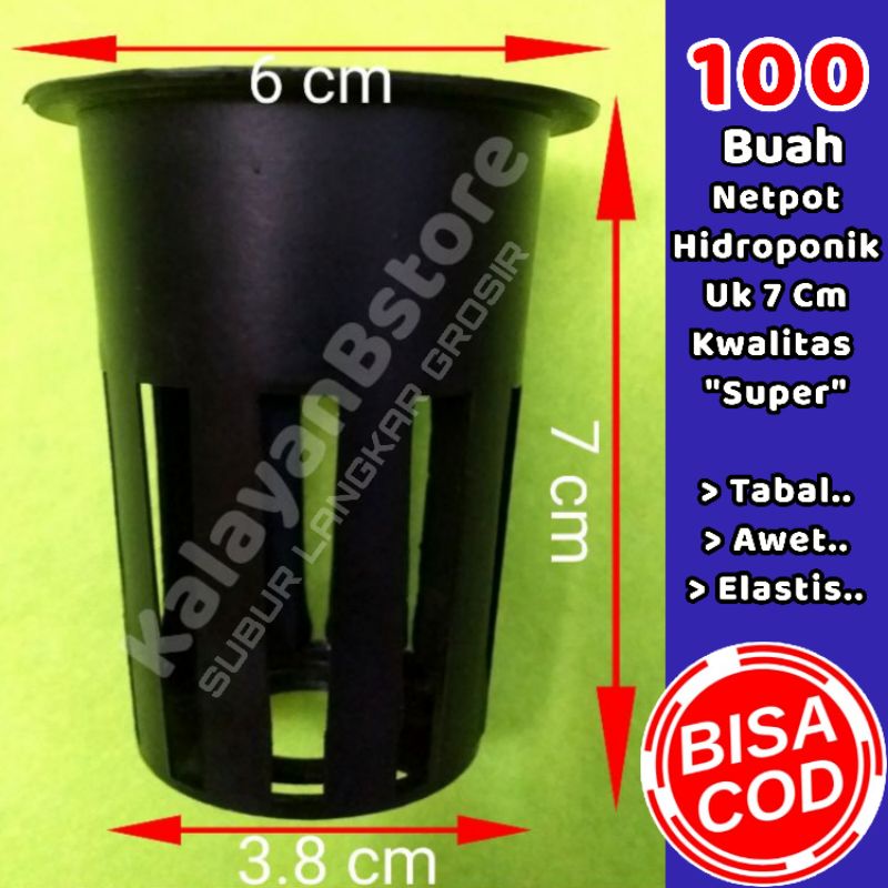 NETPOT HIDROPONIK 7 CM ISI 100 PCS