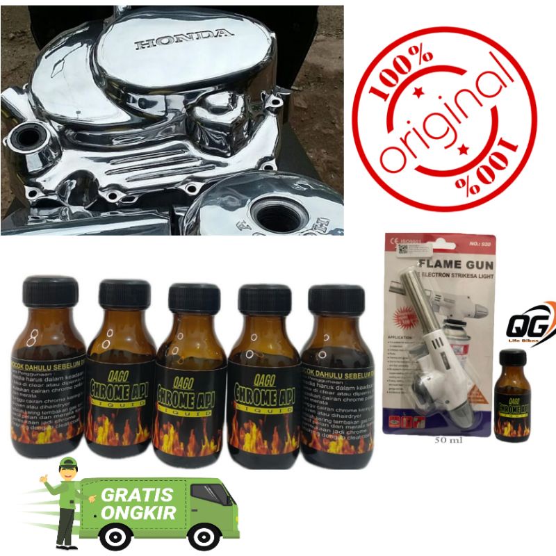 Jual Cairan chrome bakar atau liquid chrome api dengan torch gas ...
