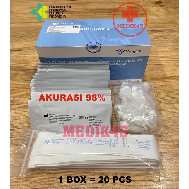 Jual VAZYME Swab Antigen Resmi Kemenkes Box Isi 20 Pcs | Shopee Indonesia