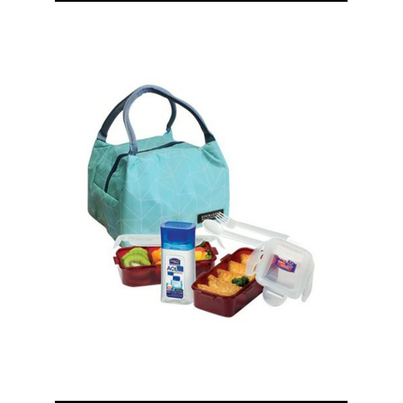 Jual Lock & Lock Lunch Bag Set /New Lock&Lock Lunch Box HPL758S4SPS