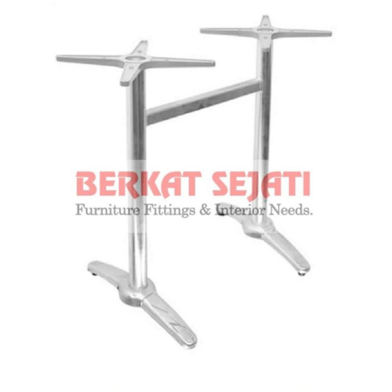 Jual Kaki Meja Makan Stainless (DOUBLE) Resto Restoran Foodcourt Cafe ...