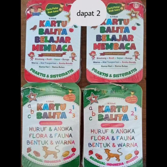 Jual Promo Paket Kartu Balita Belajar Membaca Dan Mengenal Huruf ,Angka ...