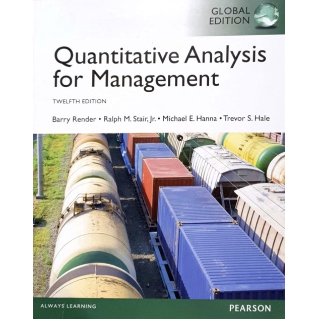 Jual Original Quantitative Analysis For Management 12 E Barry Render Shopee Indonesia 8280