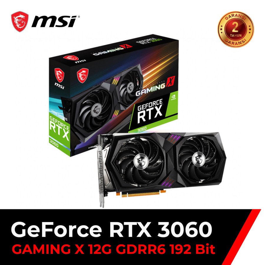 Jual MSI GeForce RTX 3060 GAMING X 12G GDDR6 192bit | Shopee Indonesia