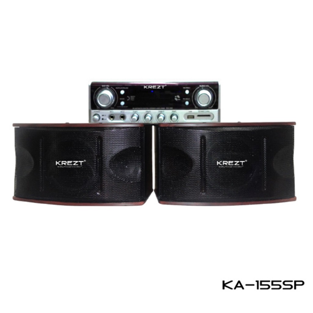 Jual Karaoke Amplifier Speaker System Krezt KA155SP (Paket Sound