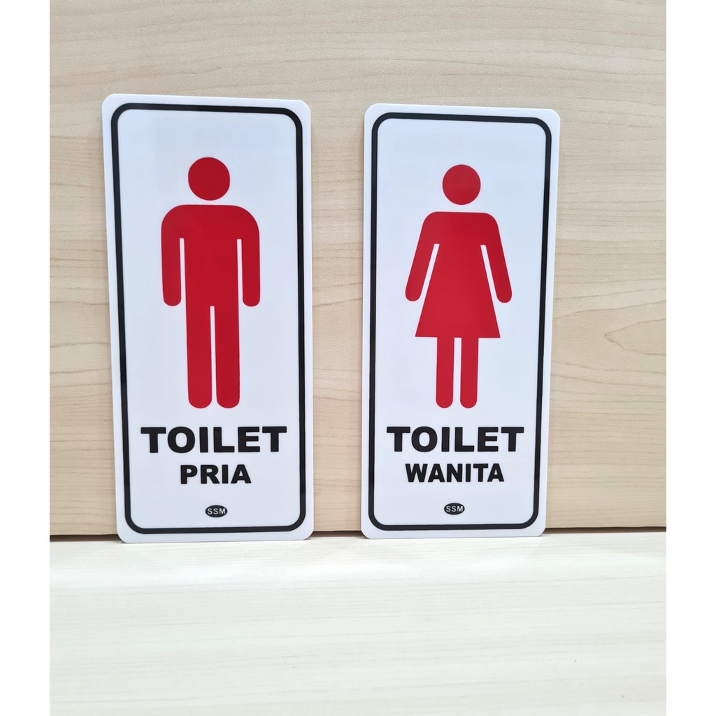 Jual Sign Label Akrilik MEDIUM TOILET PRIA WANITA PCS Shopee Indonesia