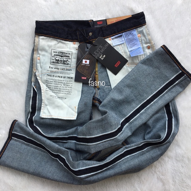 LEVIS 511 SELVEDGE MADE IN JAPAN Rinse. Dark Indigo. ORIGINAL