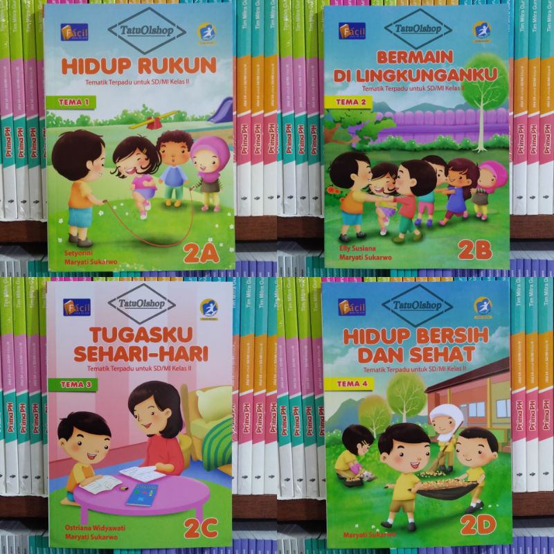 Jual Buku Tematik Terpadu Facil SD Kelas 2 Paket Semester 1 Jilid 2a 2b ...