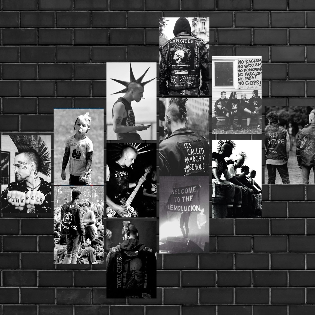 Jual (16PCS) Poster dinding black retro aesthetic Kamar Cowok Distro ...