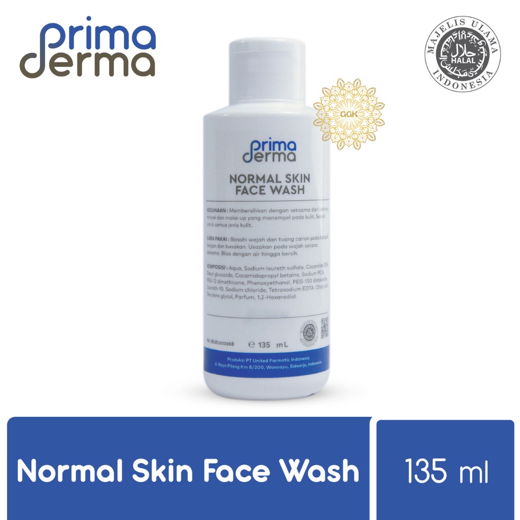 PRIMADERMA NORMAL SKIN WASH/SABUN NORMAL PRIMADERMA (kemasan baru 135ml)