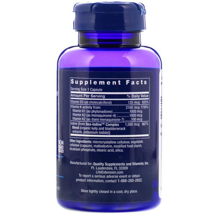 Jual Vitamin / Life Extension Vitamin D3 Vitamin D And K With SeaIodine 60 Capsules Shopee