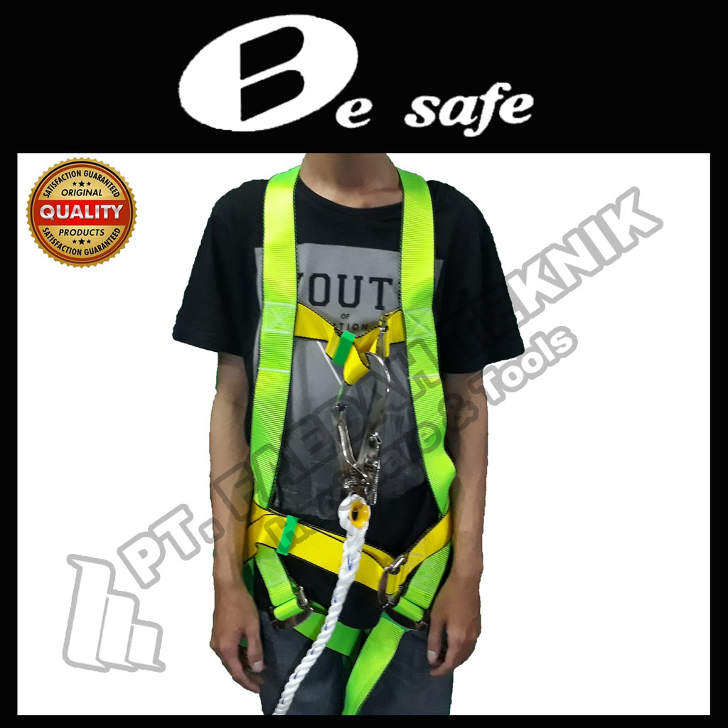 Jual Full Body Harness Single Big Hook Be Safe | Shopee Indonesia