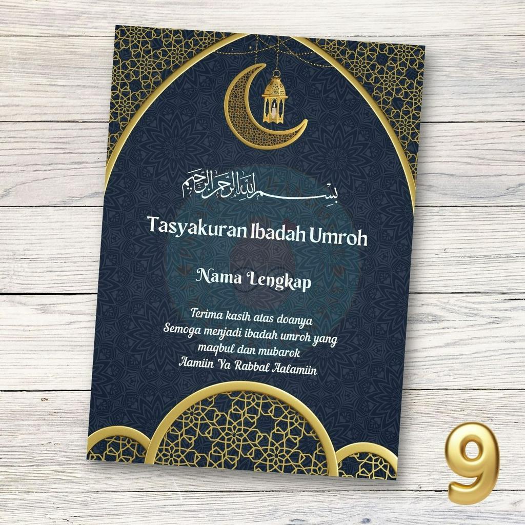 Jual Kartu Ucapan Tasyakuran Haji / Umroh & Stiker Ucapan Tasyakuran ...