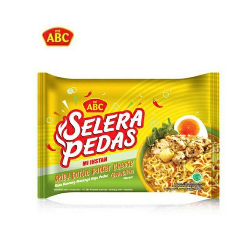 Jual Mie Abc Selera Pedas Rasa Spicy Garlic Butter Cheese 80gr Shopee