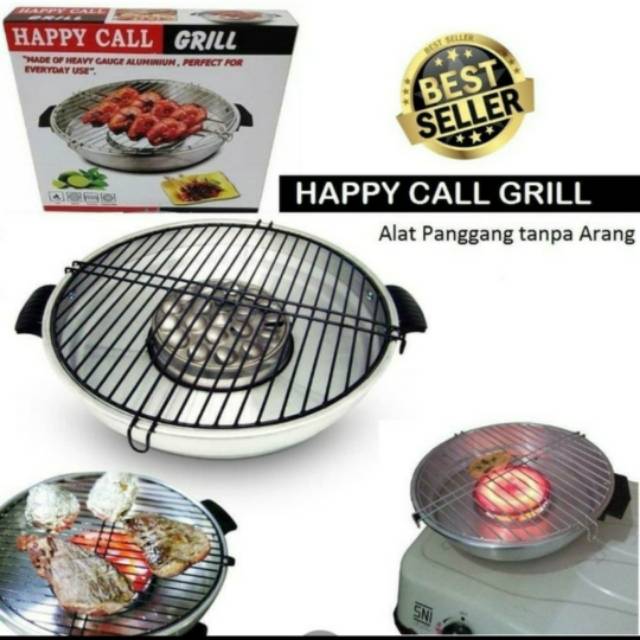 Jual Alat Panggang Bakar Sosis Sate Bakso Bakar Happy Call Grill