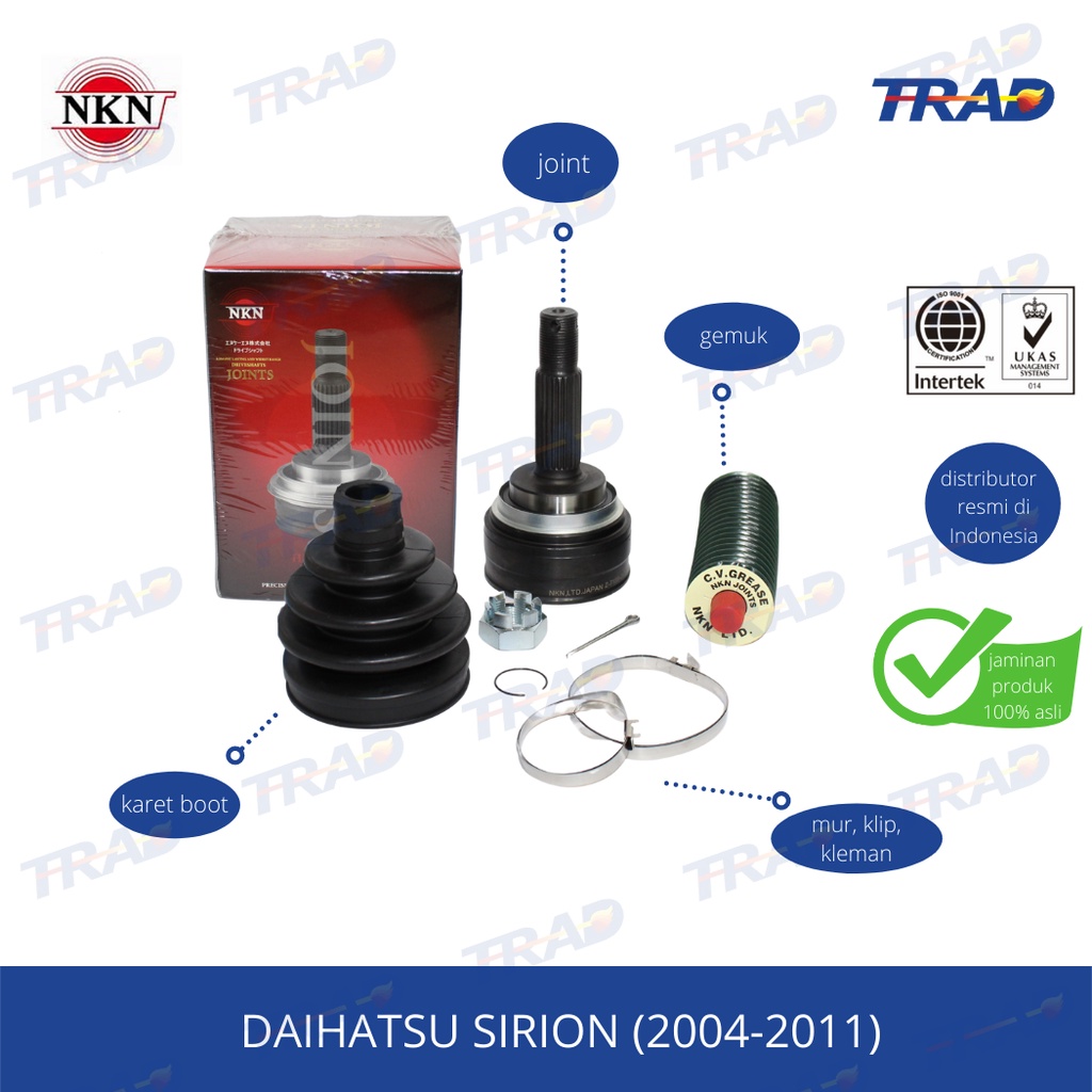 Jual CV Joint AS Roda Luar NKN JAPAN Daihatsu Sirion | Shopee Indonesia