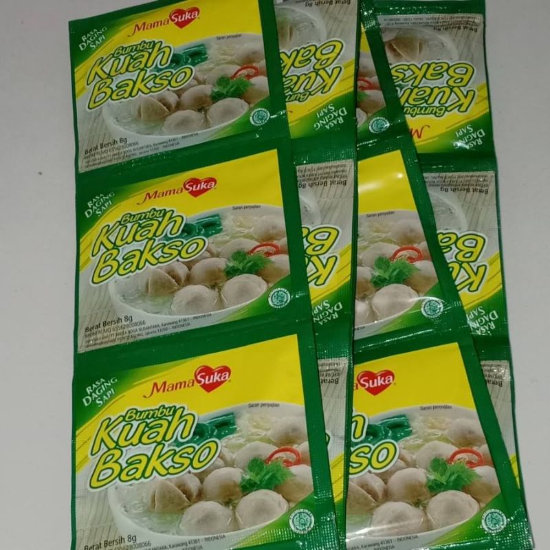 Jual Termurah 1 Renceng Isi 12 Sachet Kuah Bakso Sapi Mamasuka 8gr