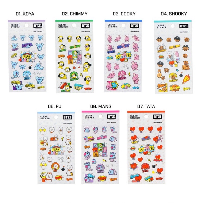 Jual BTS / BT21 - Clear Sticker | Shopee Indonesia