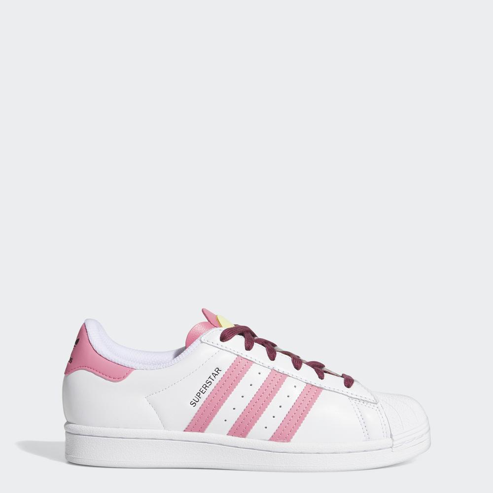 Adidas superstar pink on sale putih